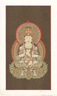 Buddha Vairocana Hand Painted Thanka (S)