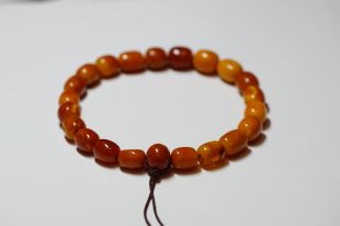 Antique Amber Mala Oval