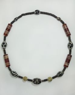Dzi beads & Carnelian necklace