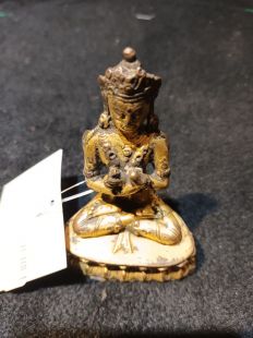 Vajradhara 8cm old fine handmade Buddha statue